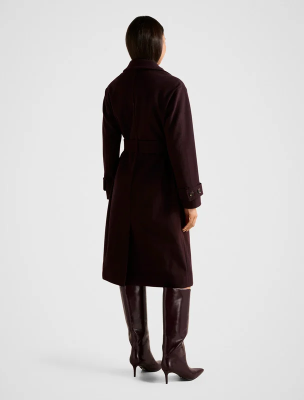 forever new  HEIDI Double Breasted Wrap Coat for Women | Best Price UAE